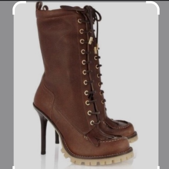 I.S.O. Tory Burch Lace Up Boots Size 10-11 - Picture 1 of 1